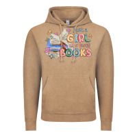 Vintage Coffee just a girl who loves books Vintage Hoodie - MaliasSmallBusiness