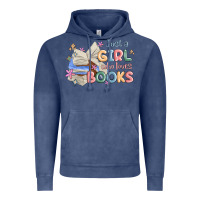 Vintage Denim just a girl who loves books Vintage Hoodie - MaliasSmallBusiness