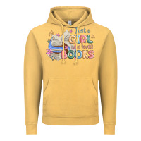 Vintage Mustard just a girl who loves books Vintage Hoodie - MaliasSmallBusiness