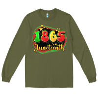 Army Green 1865 juneteenth Long Sleeve Tee - LillyAllenDesigns