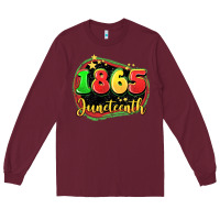 Burgundy 1865 juneteenth Long Sleeve Tee - LillyAllenDesigns
