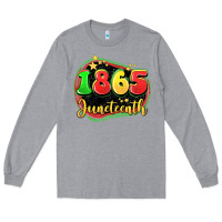 Heather Grey 1865 juneteenth Long Sleeve Tee - LillyAllenDesigns