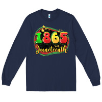 Navy 1865 juneteenth Long Sleeve Tee - LillyAllenDesigns