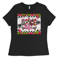 Black race life tumbler Ladies Tee - Artiststas