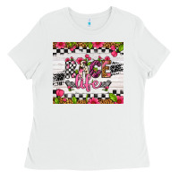 White race life tumbler Ladies Tee - Artiststas