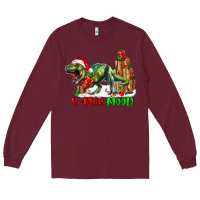 Burgundy T- Rex X-Mas Mood Long Sleeve Tee - RanaPortraitStore