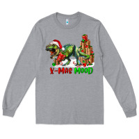 Heather Grey T- Rex X-Mas Mood Long Sleeve Tee - RanaPortraitStore