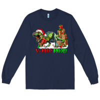 Navy T- Rex X-Mas Mood Long Sleeve Tee - RanaPortraitStore