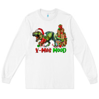 White T- Rex X-Mas Mood Long Sleeve Tee - RanaPortraitStore