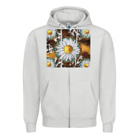 Dove Grey western daisy and cowhide tumbler tbs Zipper Hoodie - TumblerDesignByShophia
