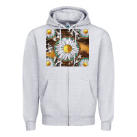 Heather Grey western daisy and cowhide tumbler tbs Zipper Hoodie - TumblerDesignByShophia