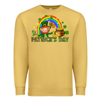 Antique Gold St. Patrick's Day Elf with elements Premium Sweatshirt - HowdyJamesFarm