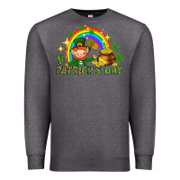 Charcoal Heather St. Patrick's Day Elf with elements Premium Sweatshirt - HowdyJamesFarm
