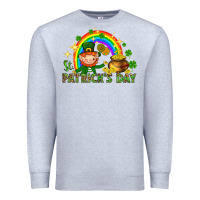 Heather Grey St. Patrick's Day Elf with elements Premium Sweatshirt - HowdyJamesFarm