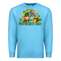 Ocean Blue St. Patrick's Day Elf with elements Premium Sweatshirt - HowdyJamesFarm