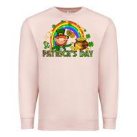Pale Pink St. Patrick's Day Elf with elements Premium Sweatshirt - HowdyJamesFarm