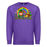 Purple St. Patrick's Day Elf with elements Premium Sweatshirt - HowdyJamesFarm