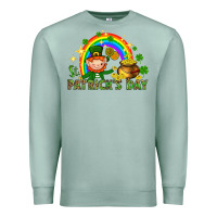Seafoam St. Patrick's Day Elf with elements Premium Sweatshirt - HowdyJamesFarm