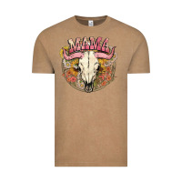 Vintage Coffee bullskull mama Vintage Tee - NancyCooperArtShop