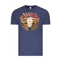 Vintage Denim bullskull mama Vintage Tee - NancyCooperArtShop