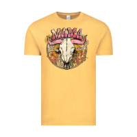 Vintage Mustard bullskull mama Vintage Tee - NancyCooperArtShop