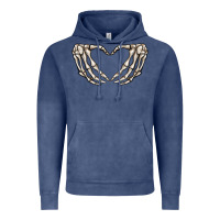 Vintage Denim skeleton heart Vintage Hoodie - MaliasSmallBusiness