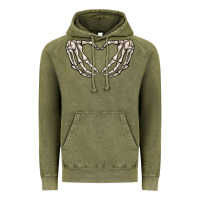 Vintage Olive skeleton heart Vintage Hoodie - MaliasSmallBusiness