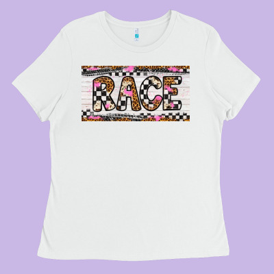 Race License Plate Ladies Tee Designed By Artiststas