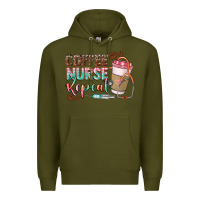 Army Green coffee nurse repeat Premium Hoodie - CowGirlArtShop