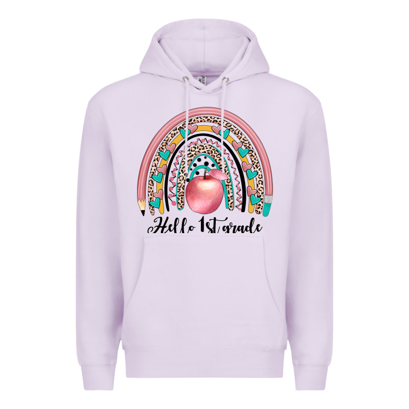 Hello 1 St Grade Premium Hoodie by JahusDesignShop | Teevron