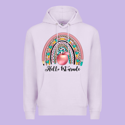 Hello 1 St Grade Premium Hoodie Designed By Jahusdesignshop