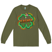 Army Green teacher st patricks day Long Sleeve Tee - LillyAllenDesigns