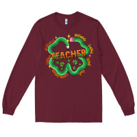 Burgundy teacher st patricks day Long Sleeve Tee - LillyAllenDesigns