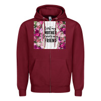 Burgundy first my mother forever my friend tumbler tbs Zipper Hoodie - TumblerDesignByShophia