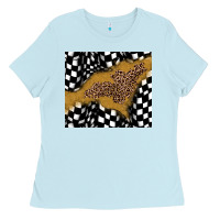Baby Blue racing glitter leopard Ladies Tee - JahusDesignShop