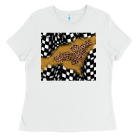 White racing glitter leopard Ladies Tee - JahusDesignShop