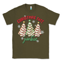 Army Green christmas tree junkie Classic Tee - MaliasSmallBusiness