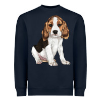 Navy beagle puppy Heavyweight Sweatshirt - LillyAllenDesigns