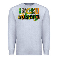 Heather Grey Lucky hunter St. Patrick's Day Premium Sweatshirt - CowGirlArtShop