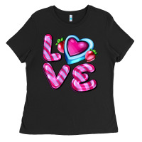Black love with strawberry candy Ladies Tee - AdoDesignShop