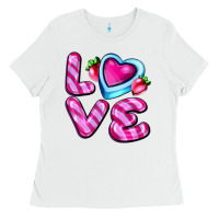 White love with strawberry candy Ladies Tee - AdoDesignShop