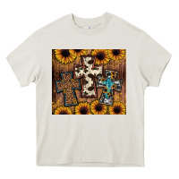 Cream cross tumbler Heavy Core Tee - JahusDesignShop
