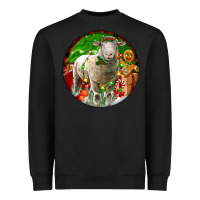 Black christmas dorset sheep Heavyweight Sweatshirt - LillyAllenDesigns