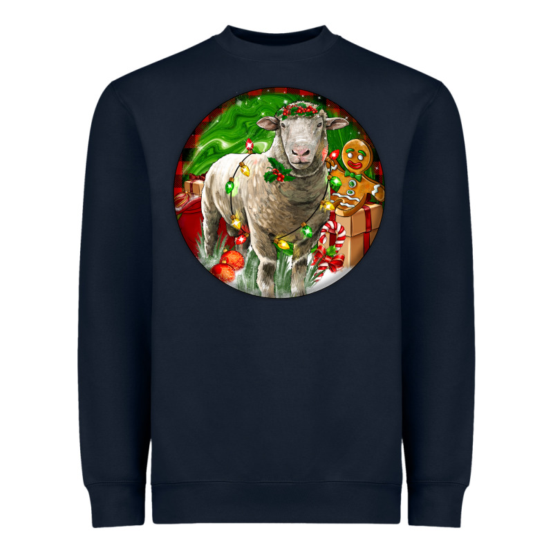 Christmas Dorset Sheep Heavyweight Sweatshirt by LillyAllenDesigns | Teevron