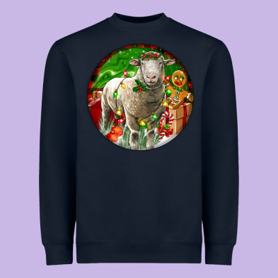 Christmas Dorset Sheep Heavyweight Sweatshirt Designed By Lillyallendesigns