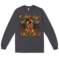 Smoke celebrate 1865 juneteenth with black woman Long Sleeve Tee - LillyAllenDesigns