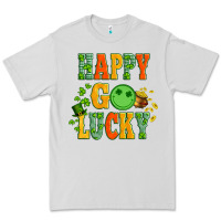 Dove Grey happy go lucky  with coin and shamrock Premium Tee - Artiststas