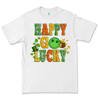 White happy go lucky  with coin and shamrock Premium Tee - Artiststas