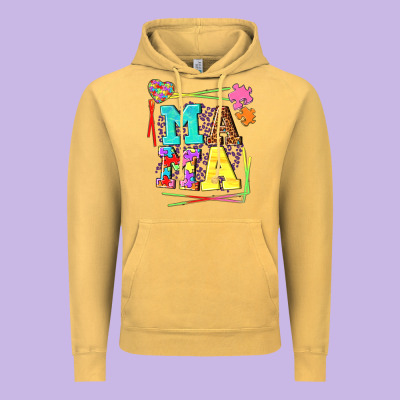 Autism Mama Vintage Hoodie Designed By Nancycooperartshop