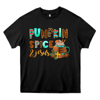 Black pumpkin spice and jesus Heavy Core Tee - AdoDesignShop